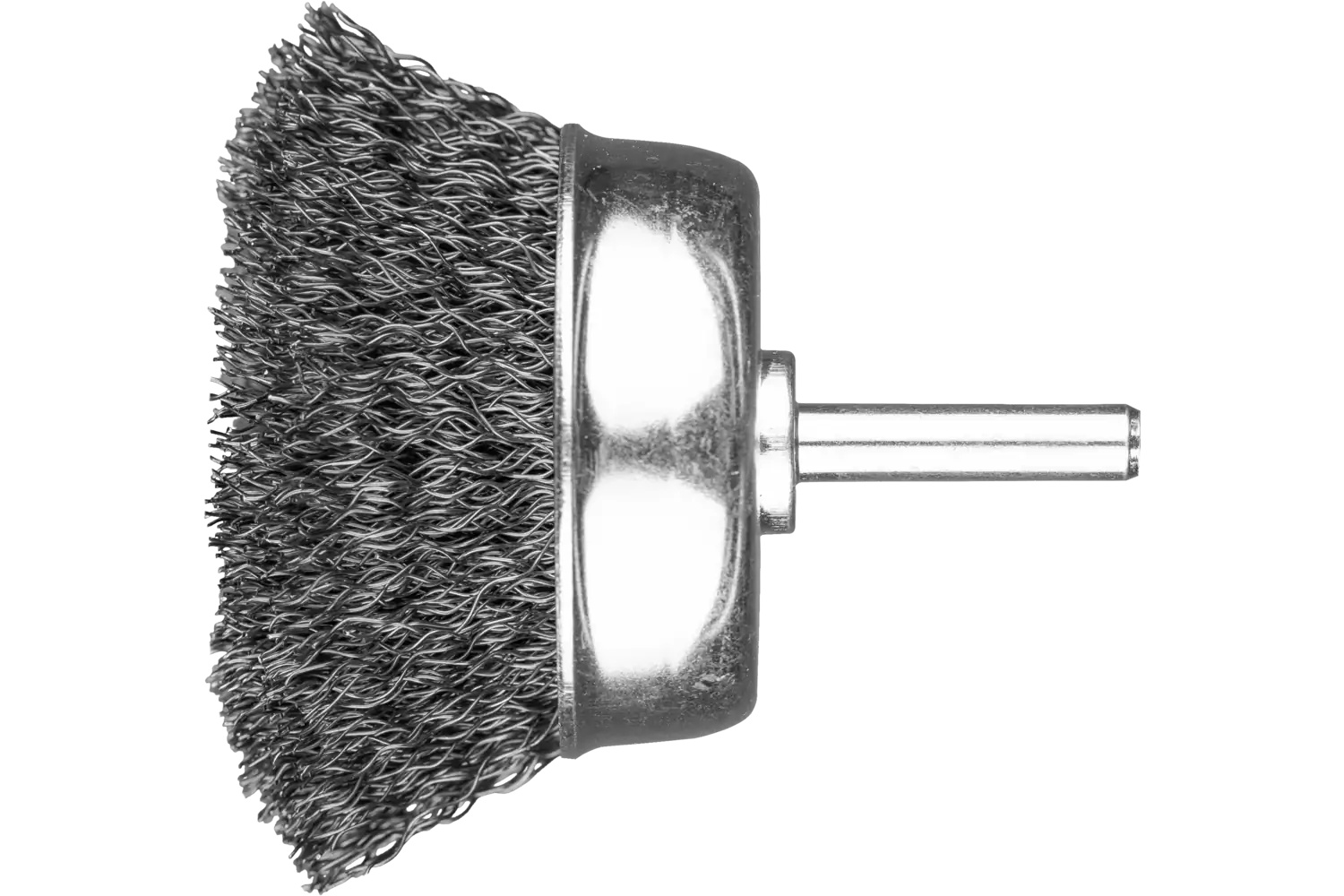 Picture of Pferd Mounted Crimped Cup Brush 2" Dia. .014 Carbon Steel 1/4" Shank